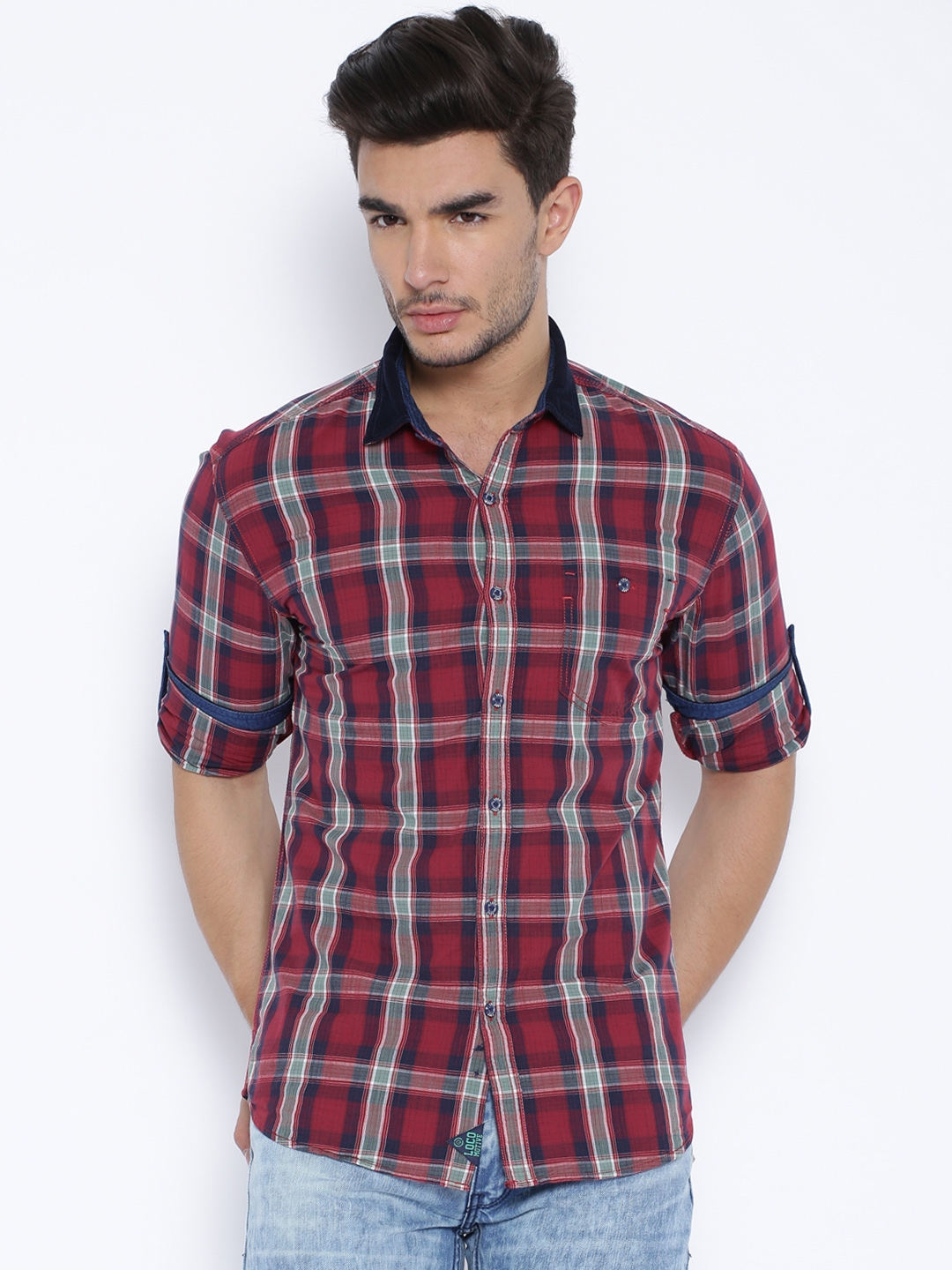 matching pant for red checked shirt
