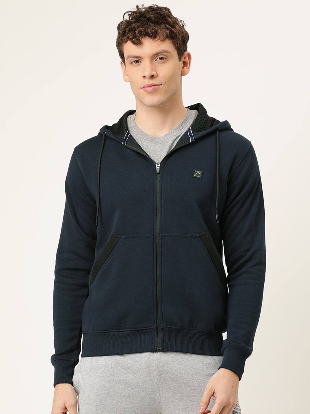 Buy Proline Active Men Navy Blue Solid Hooded Sweatshirt - Sweatshirts ...