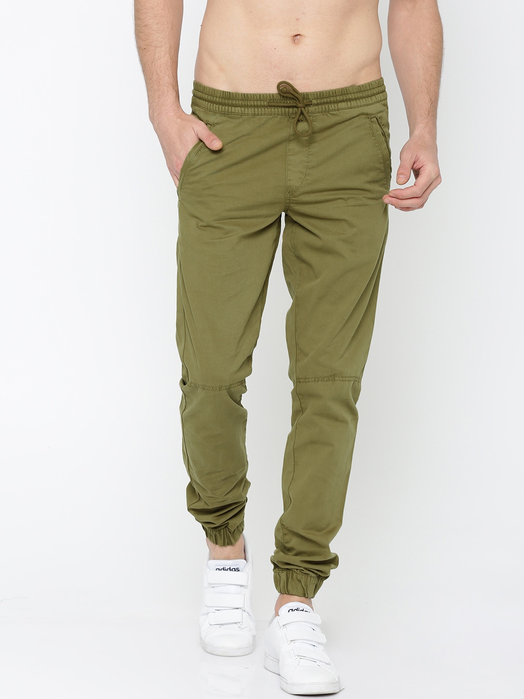 Buy RDSTR Khaki Joggers - Trousers for Men 1265512 | Myntra