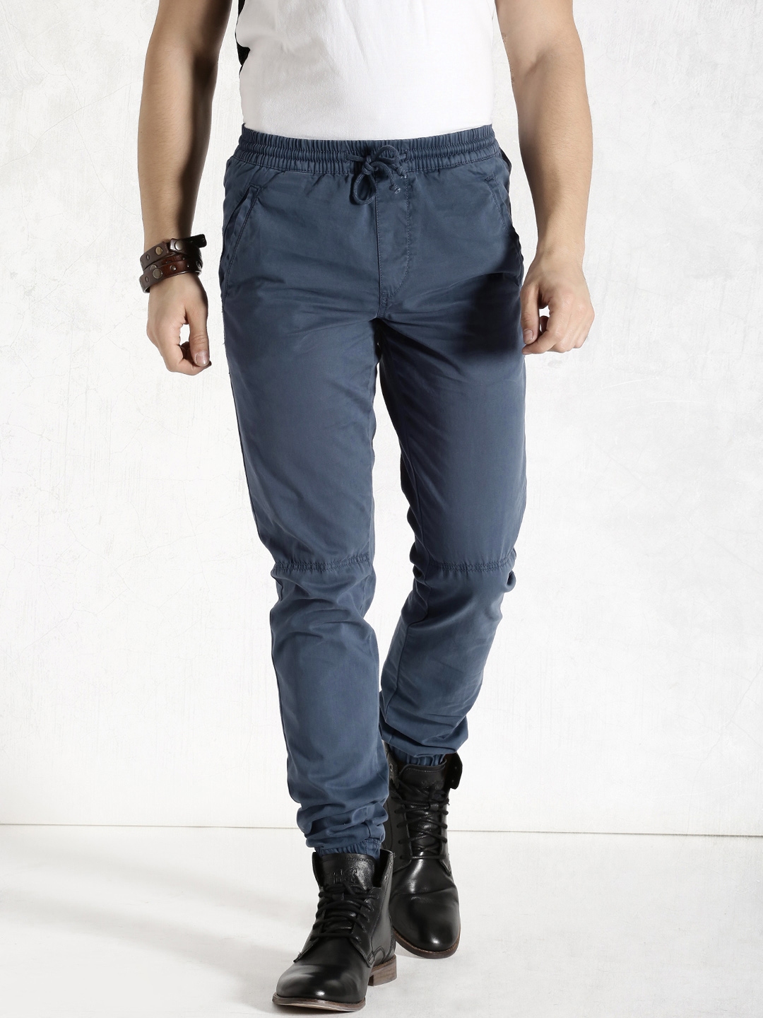 dark blue jogger pants