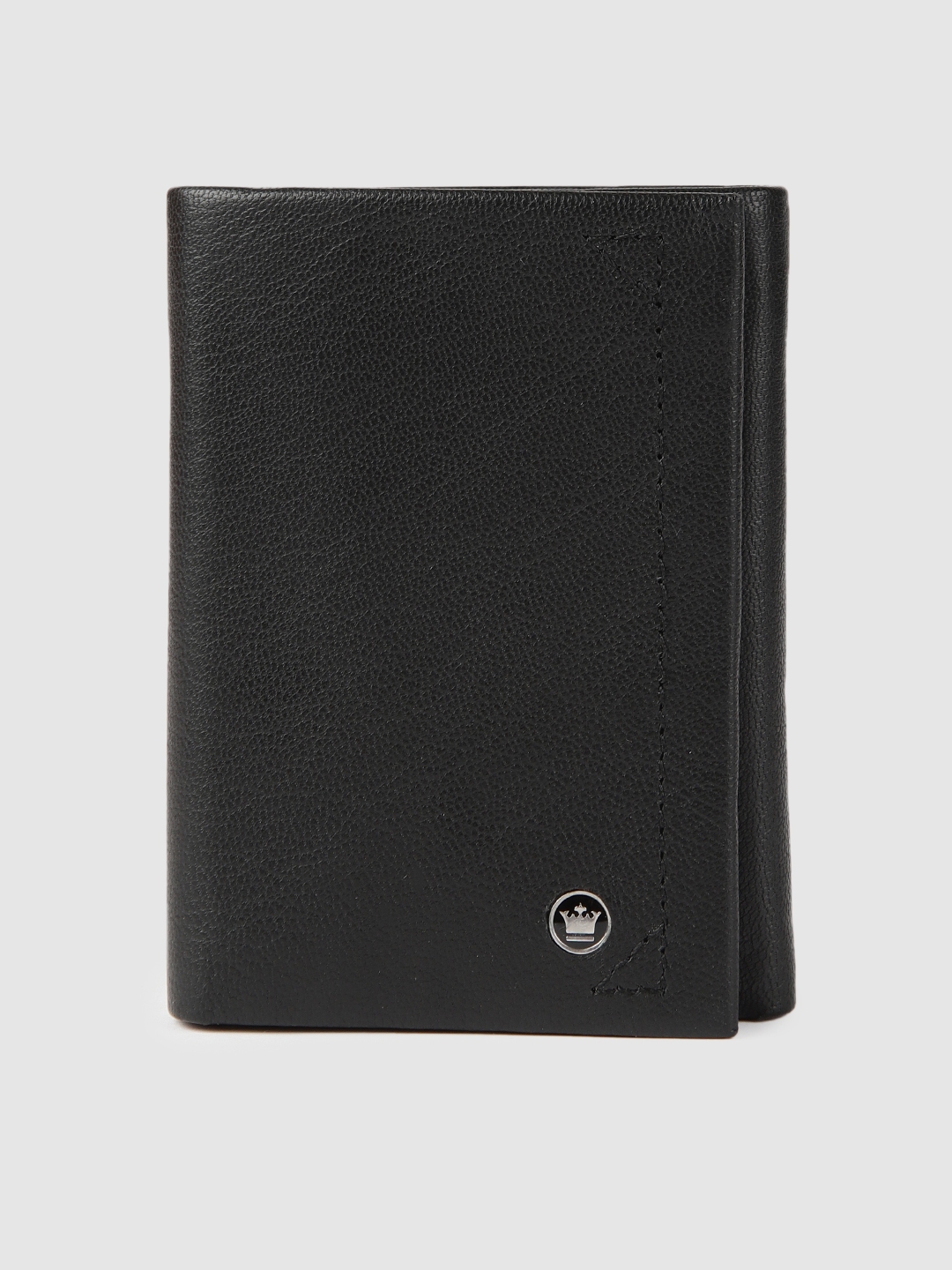 Buy Louis Philippe Men Black Solid Three Fold Wallet - Wallets for Men ...