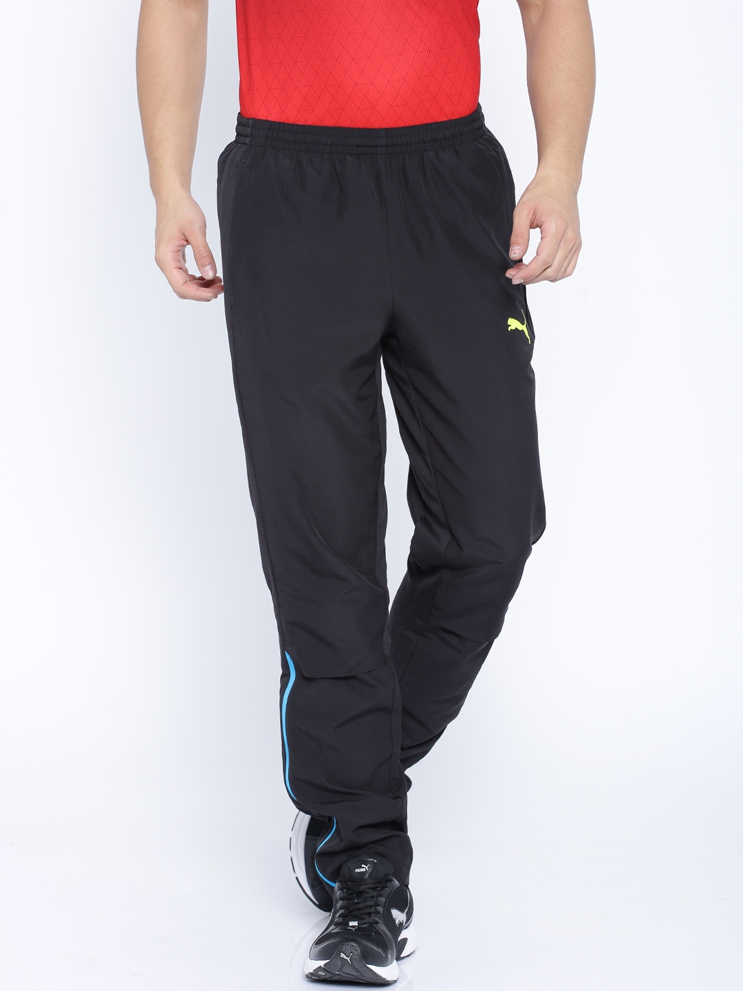 Buy PUMA Black Polyester Track Pants - Track Pants for Men 1266903 | Myntra