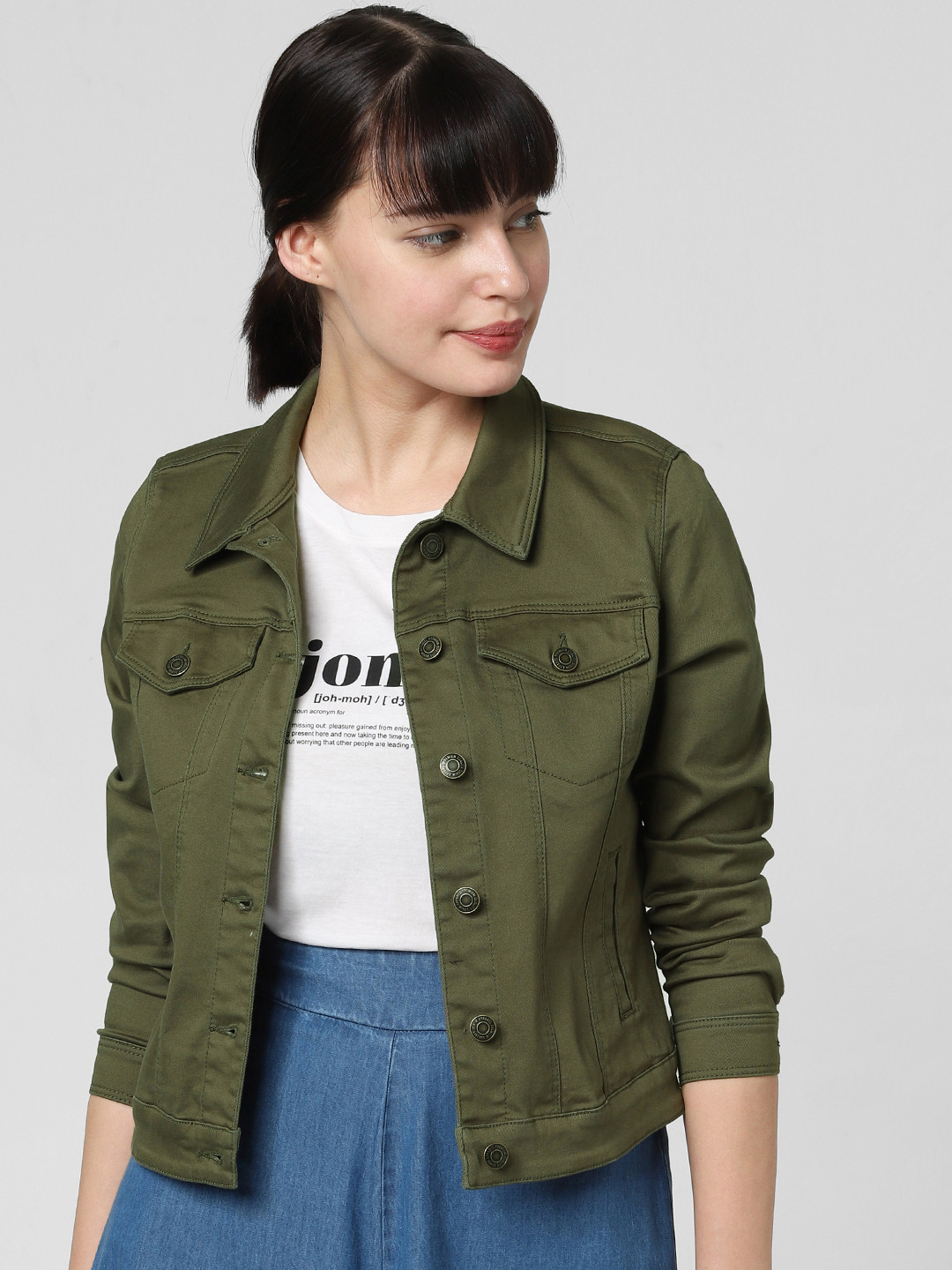 Buy Vero Moda Women Olive Green Solid Lightweight Tailored Jacket