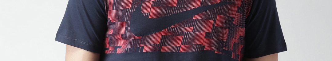 Buy Nike Navy AS Ultra NSW Swoosh Print Pure Cotton T Shirt - Tshirts ...