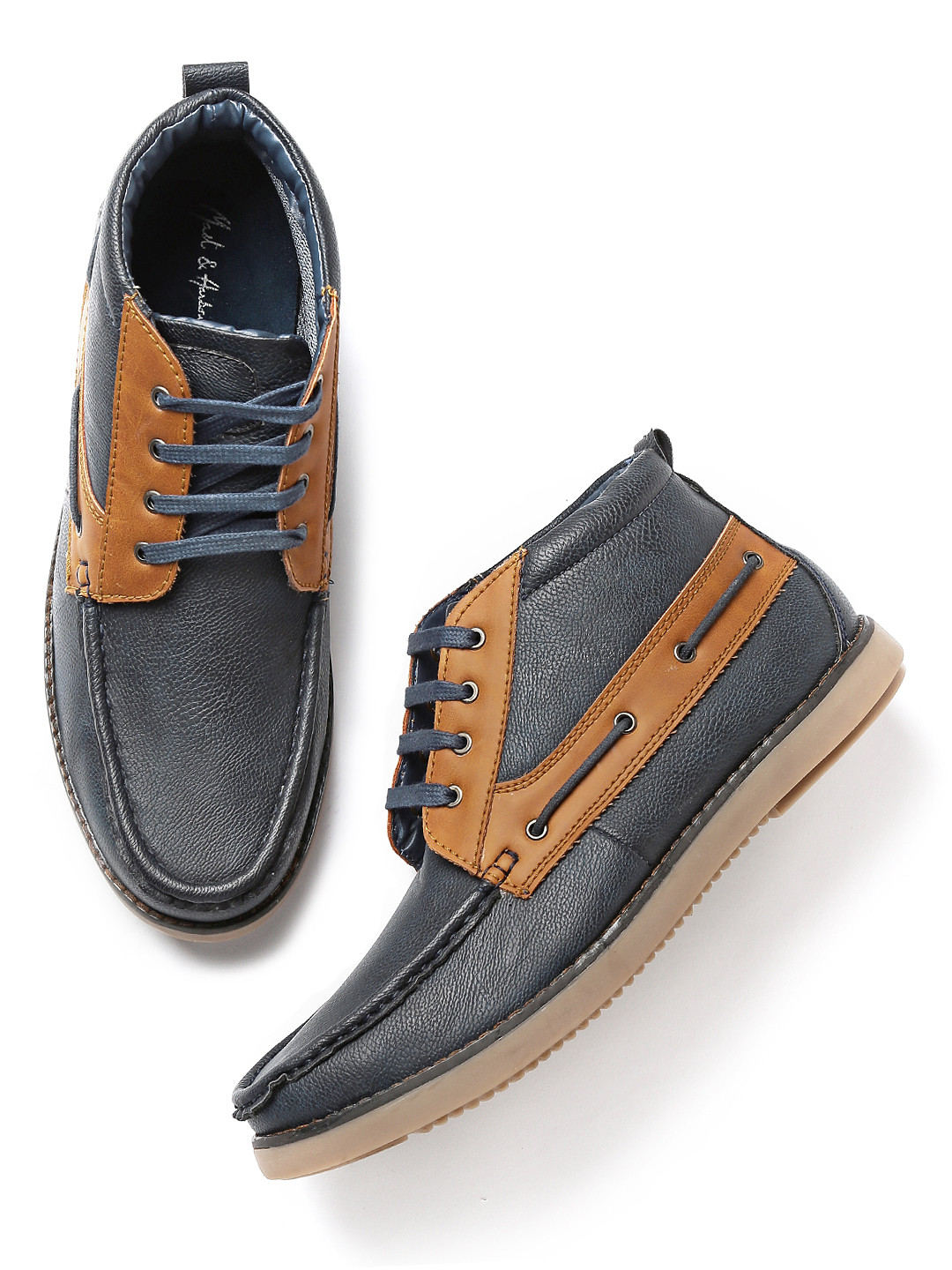 Buy Mast & Harbour Men Navy & Brown Casual Shoes Casual Shoes for Men