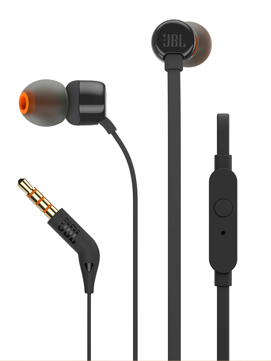 Buy JBL T160 M In Ear Black Wired Headphones With Mic Headphones for