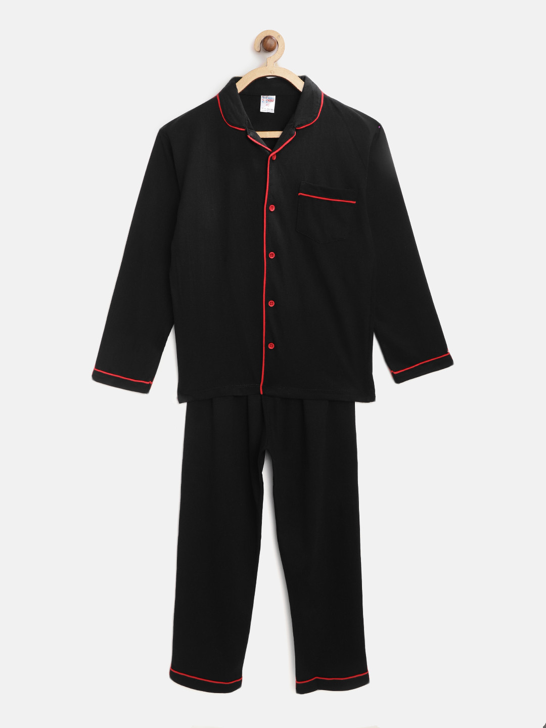 Buy NAUTI KIDZ Boys Black Solid Night Suit Night Suits for Boys