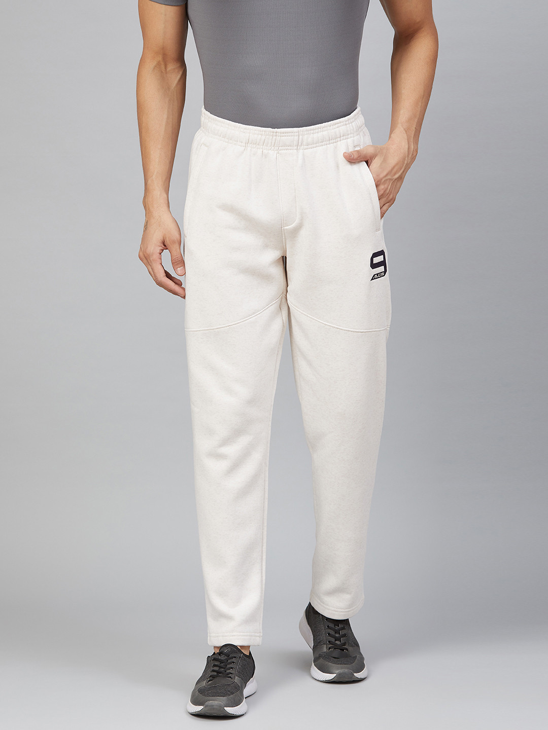 Buy Alcis Men Off White Solid Track Pants Track Pants for Men