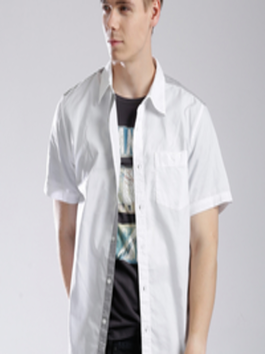Buy GUESS White Casual Shirt - Shirts for Men 1268918 | Myntra
