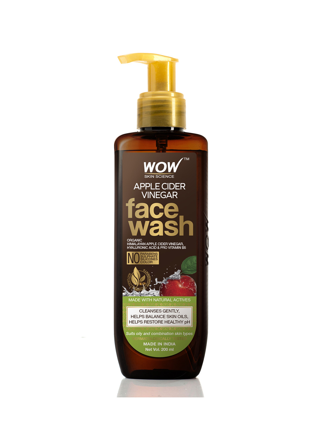 Buy WOW SKIN SCIENCE Apple Cider Vinegar Face Wash 200 Ml Face Wash