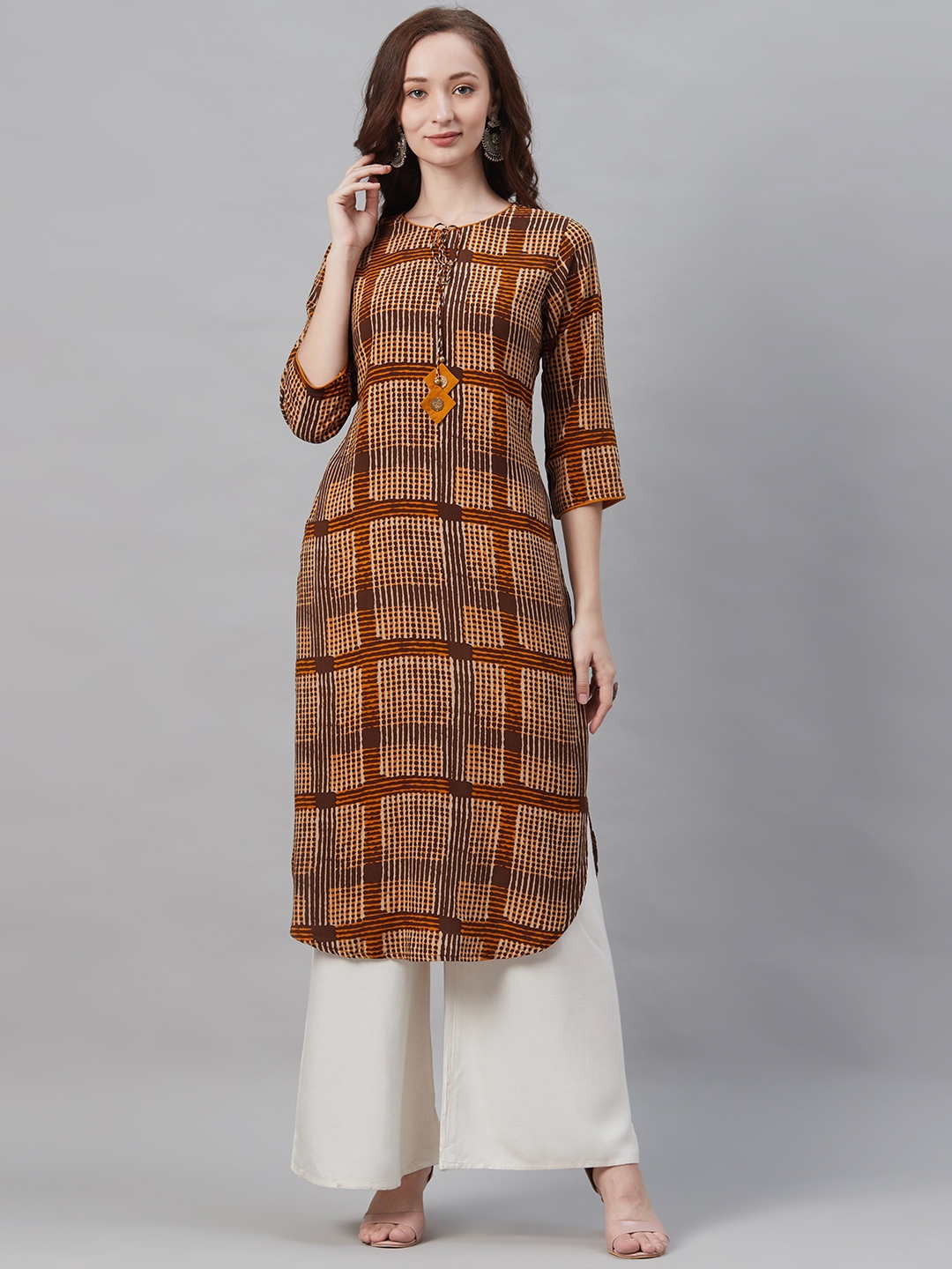 myntra mustard kurti