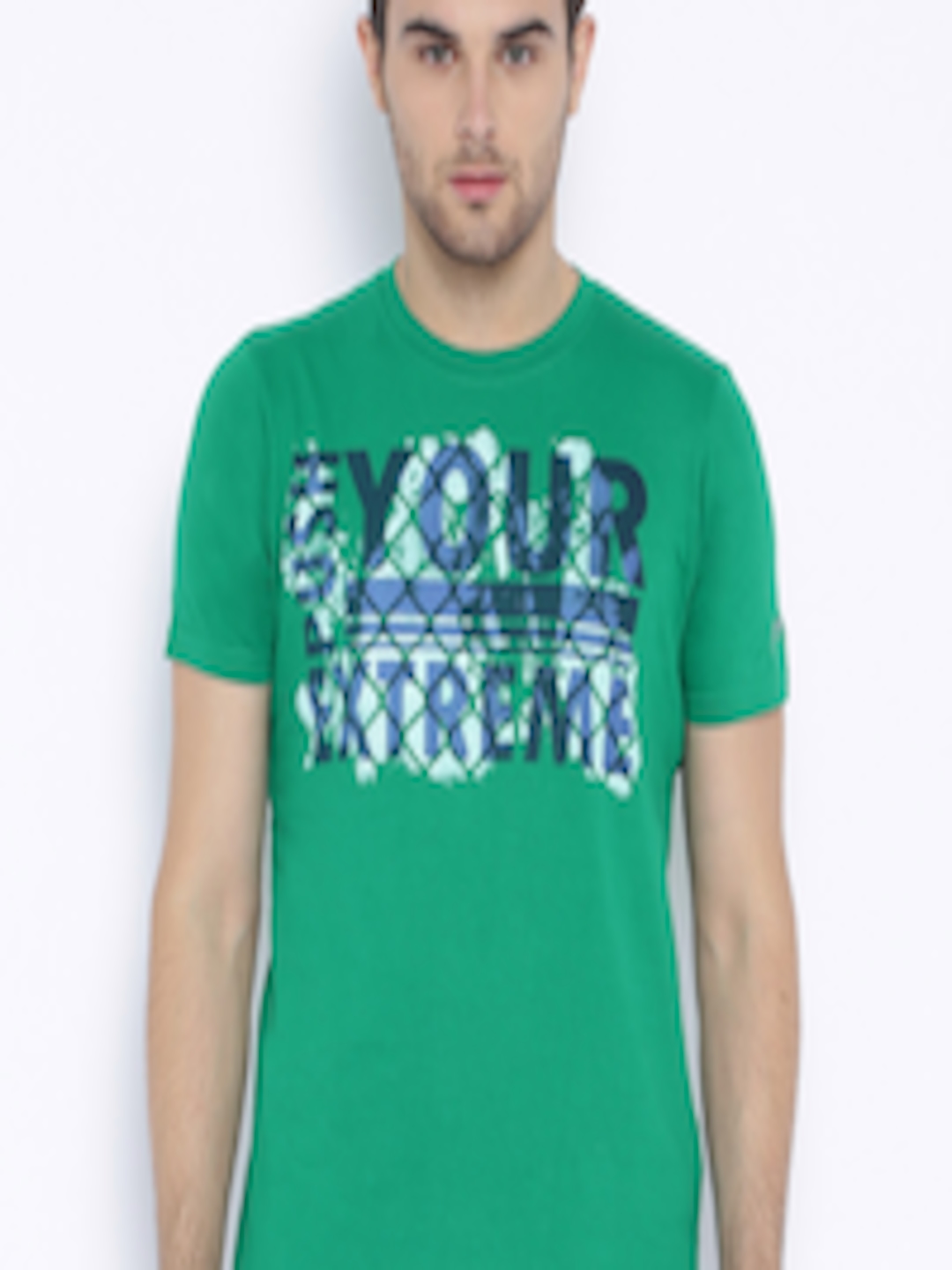 Buy Proline Active Green Printed Pure Cotton T Shirt - Tshirts for Men ...