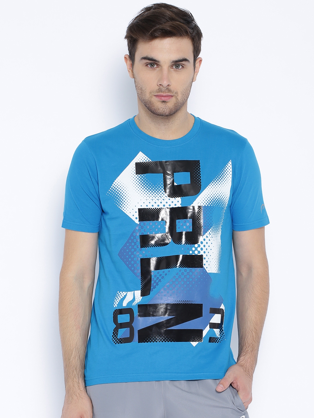 Buy Proline Active Blue Printed Pure Cotton T Shirt - Tshirts for Men ...
