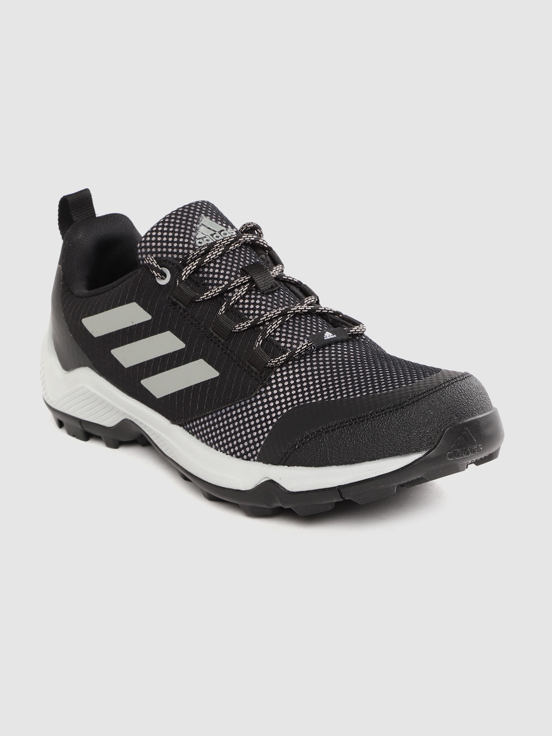 Buy ADIDAS Men Black & Grey Woven Design Zan Trail Trekking Shoes ...