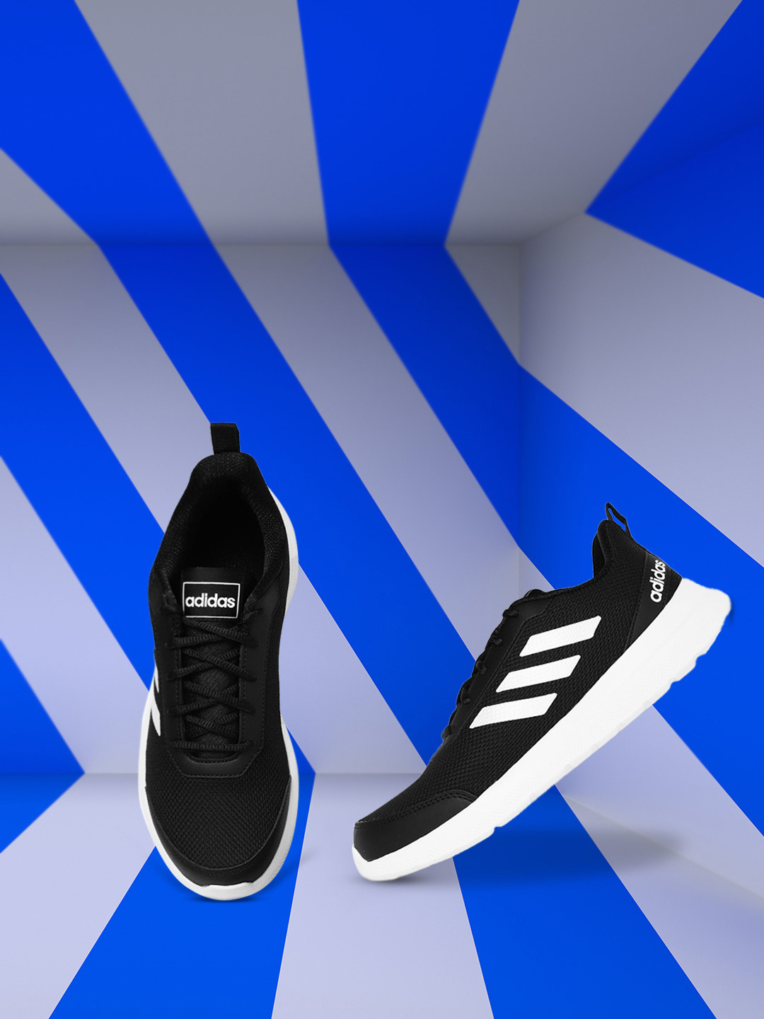 Buy ADIDAS Men Black Woven Design Statix Running SHoes Sports Shoes