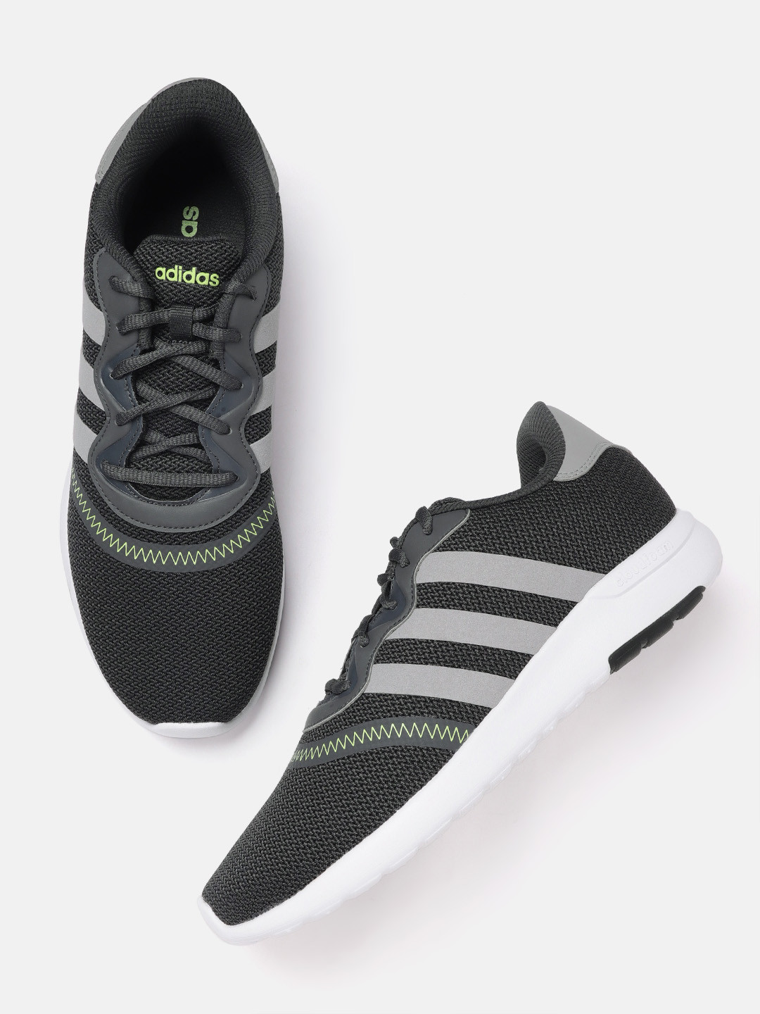 Buy ADIDAS Men Charcoal Grey Chevron Woven Design Spri Running Shoes - Sports Shoes for Men 