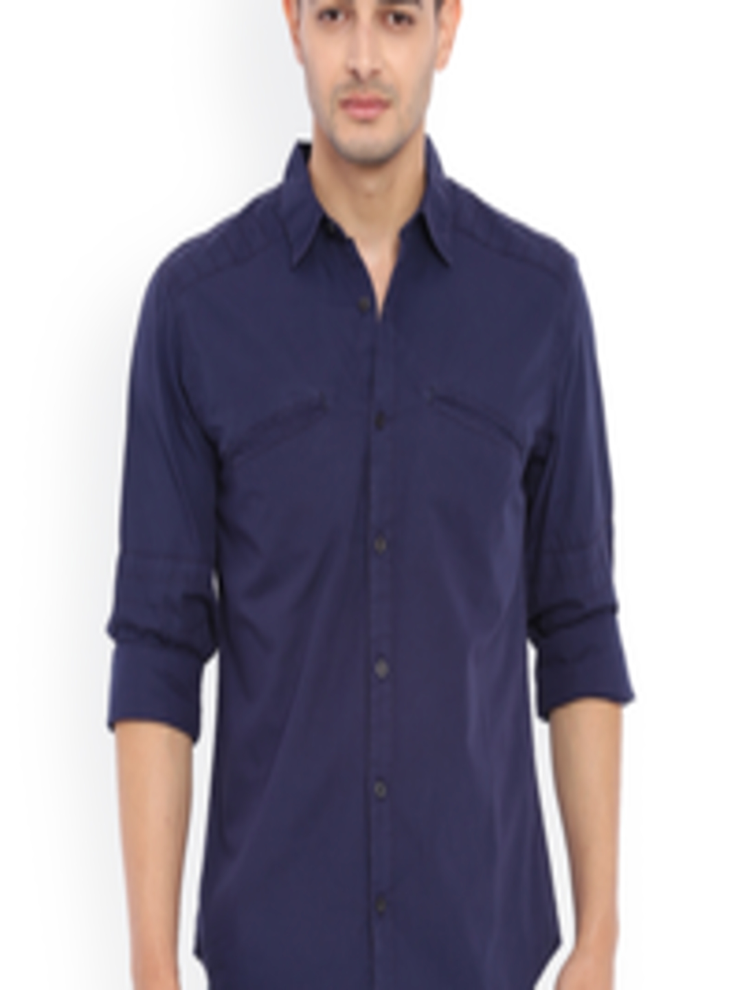 Buy Blue Saint Navy Semi Fit Casual Shirt - Shirts for Men 1271029 | Myntra