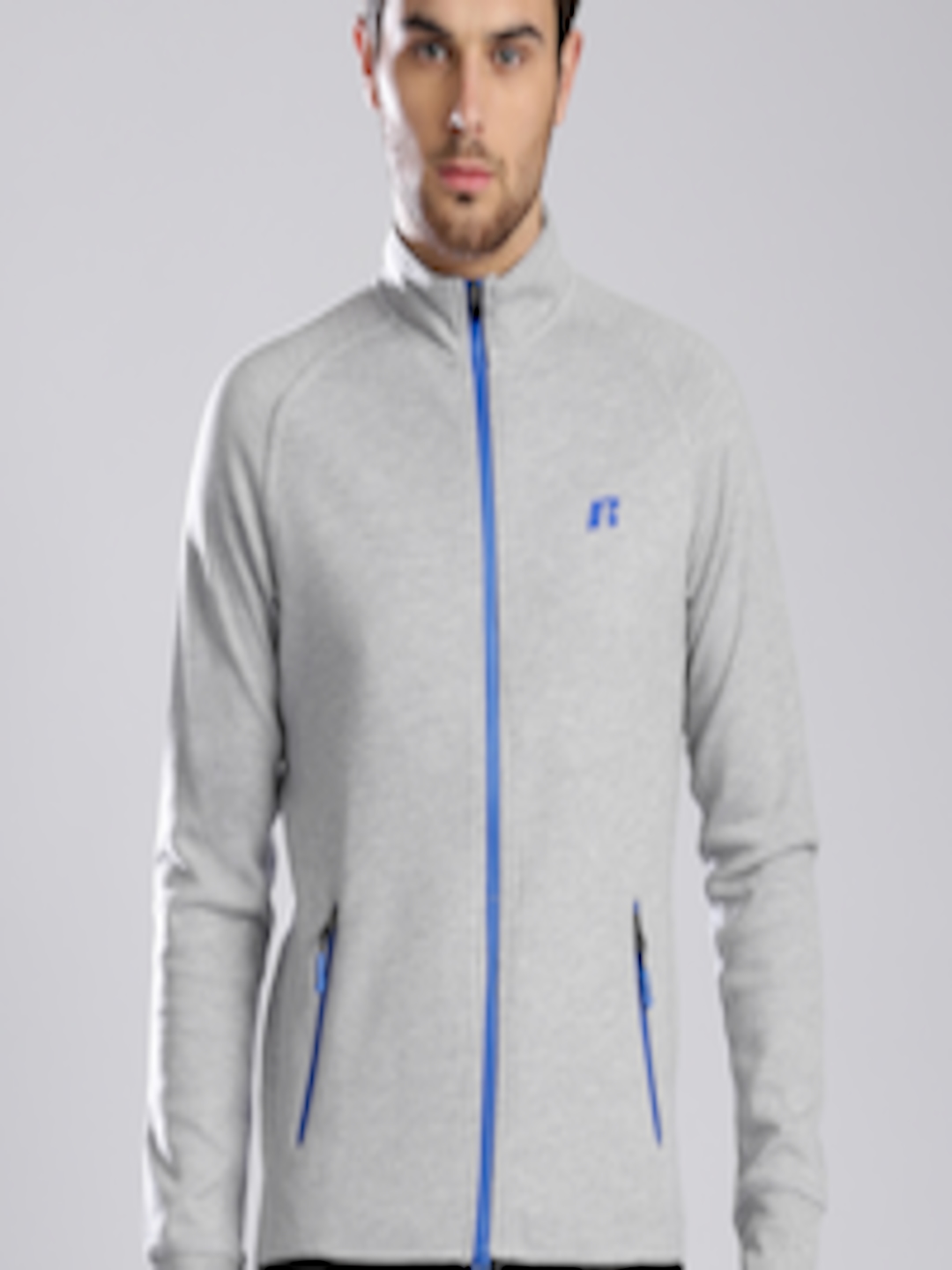Buy Russell Athletic Grey Melange Sweatshirt - Sweatshirts for Men ...