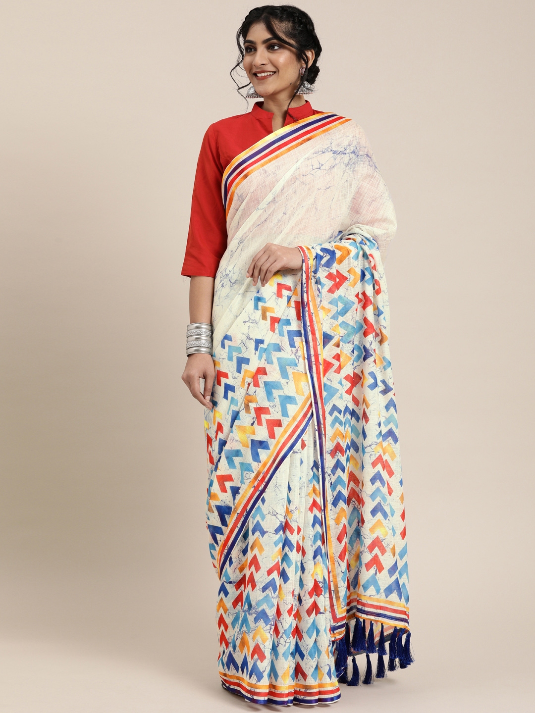 vastranand linen saree