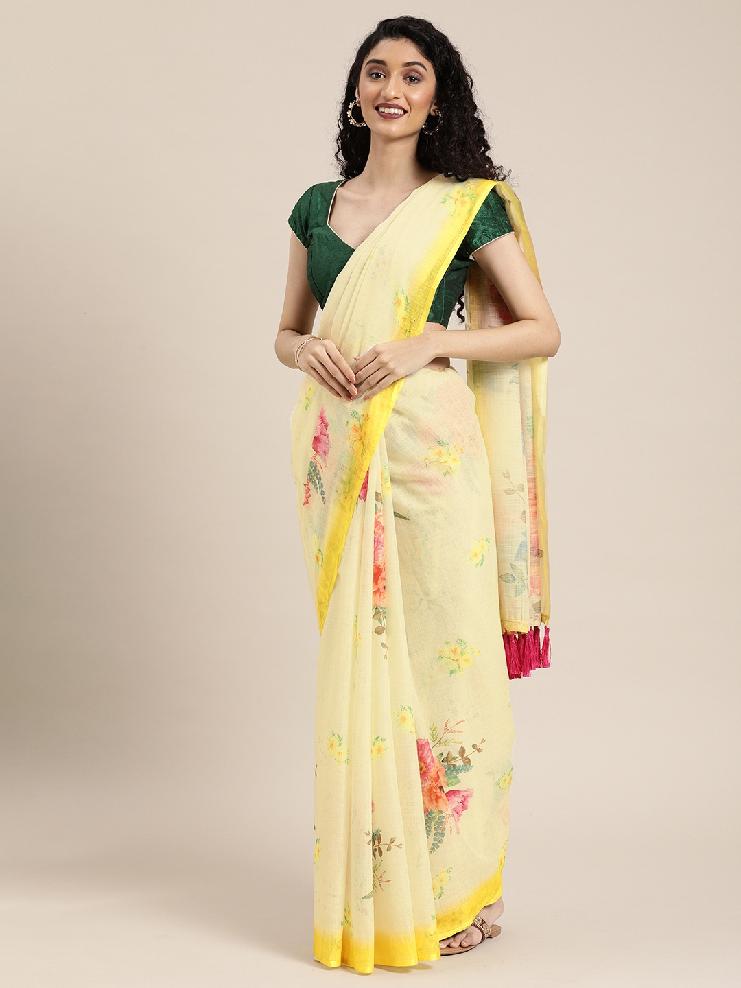vastranand linen saree