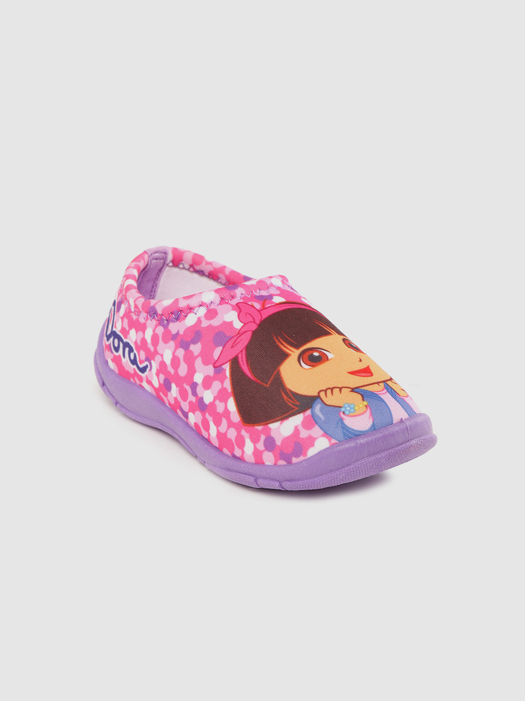 Buy Toothless Girls Pink & Purple Dora Printed Slip On Sneakers
