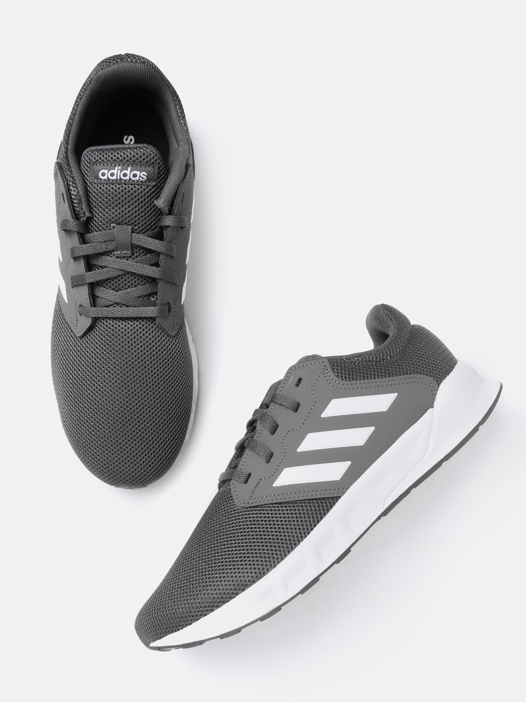 Buy ADIDAS Men Grey & White Woven Design Show The Way Sustainable