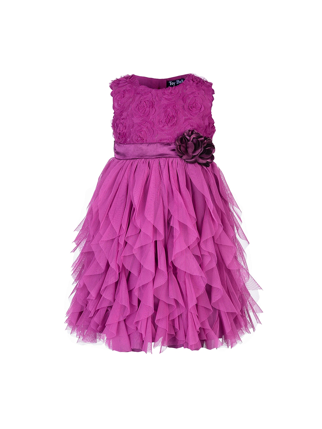 Buy Toy Balloon Kids Girls Purple Fit & Flare Dress ...
