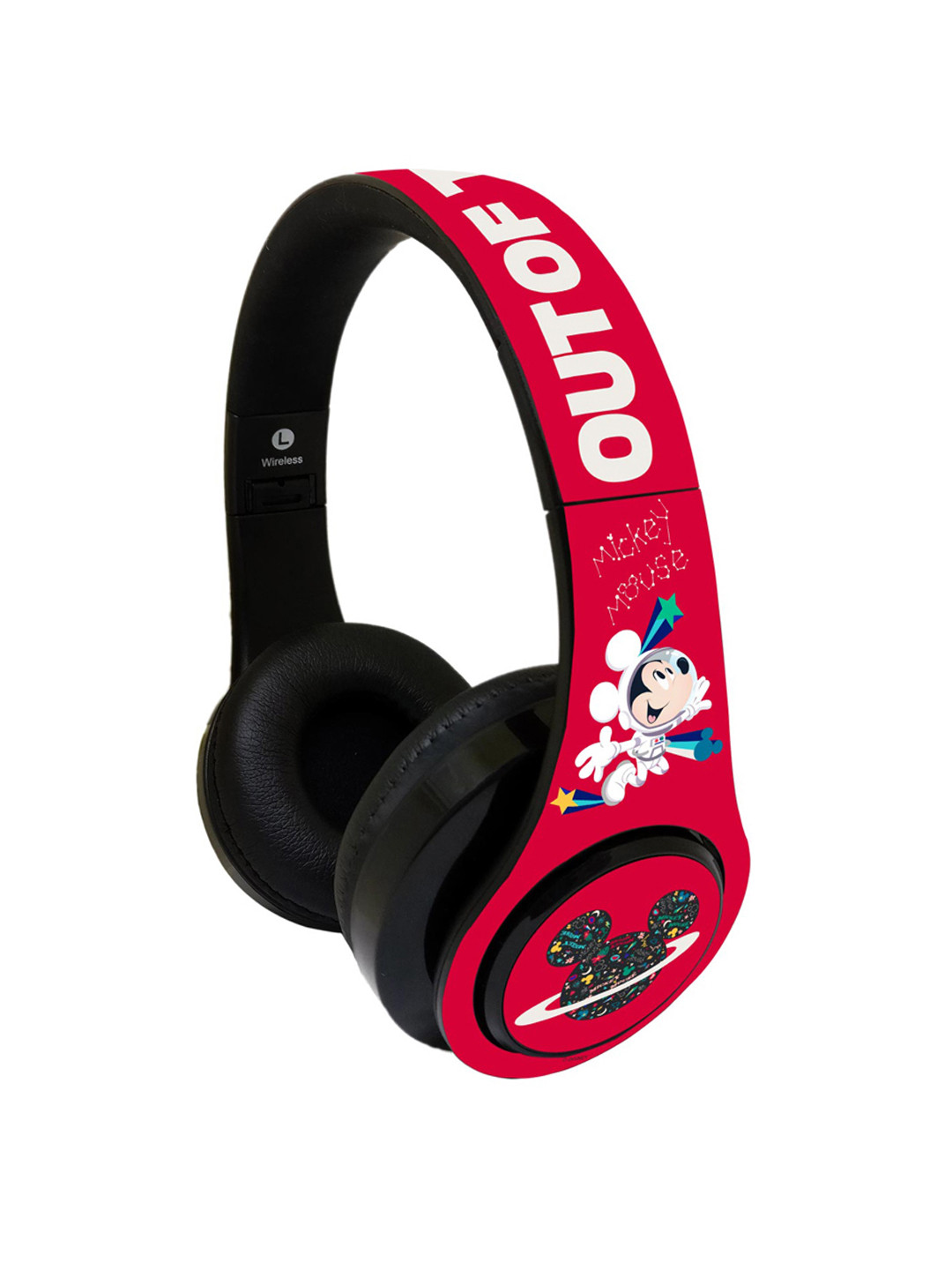 Buy YK Kids Red Mickey Mouse Printed Wireless On Ear Headphone
