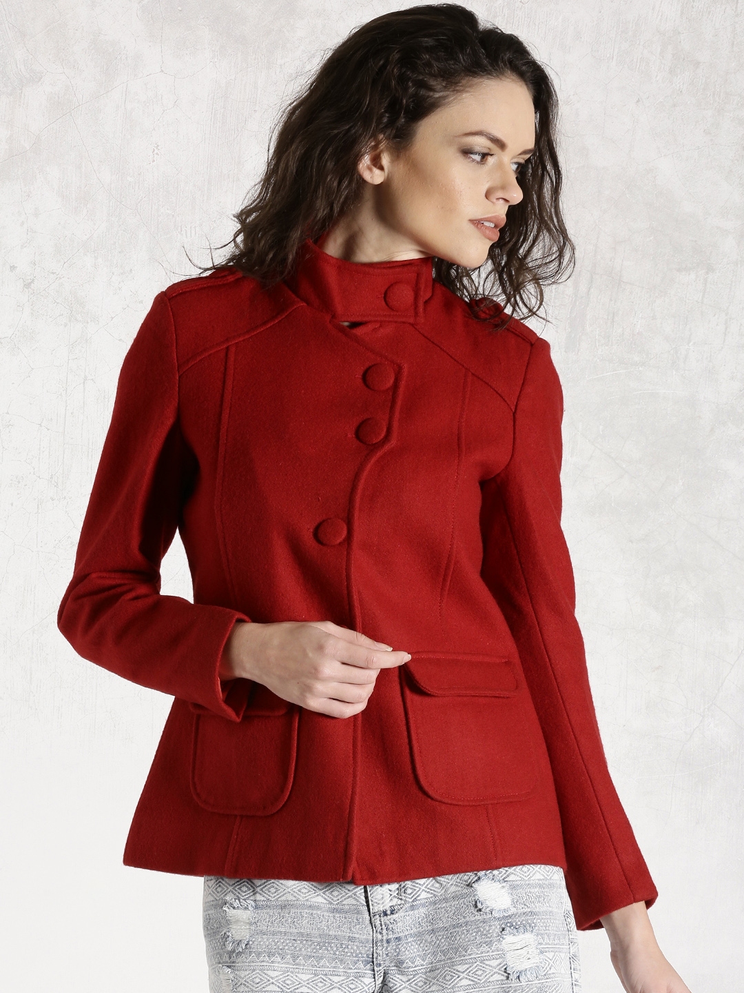 Buy Roadster Red Jacket - Jackets for Women 1275310 | Myntra