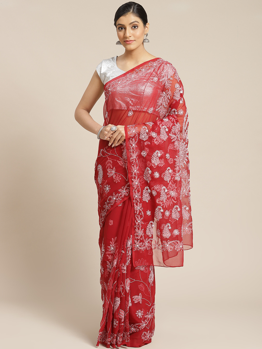 Ada Chikankari Kurta - Traditionelle Indische Stickerei In Blau