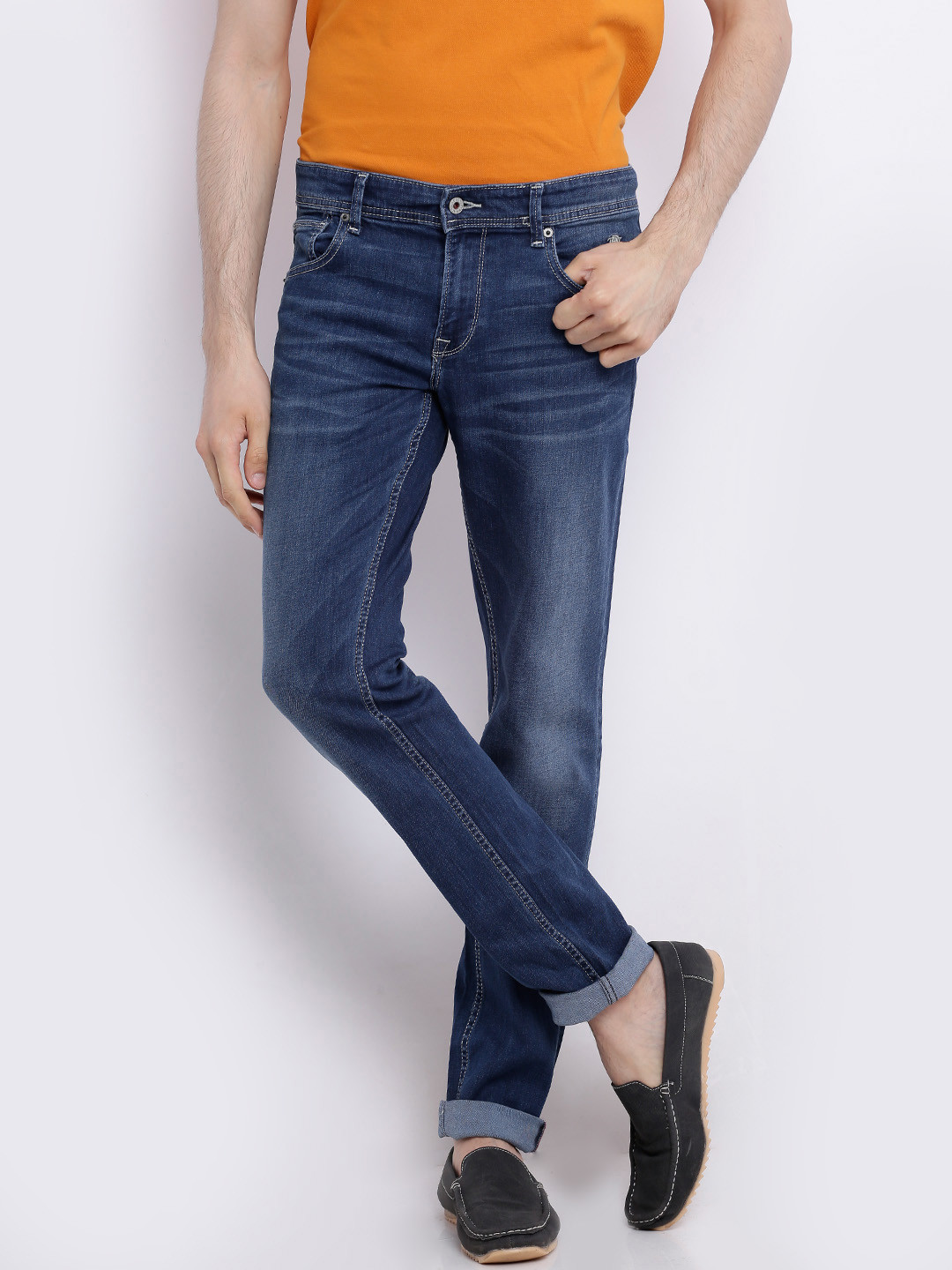 Buy Indian Terrain Blue Kruger Fit Stretchable Jeans - Jeans for Men 1275582 | Myntra