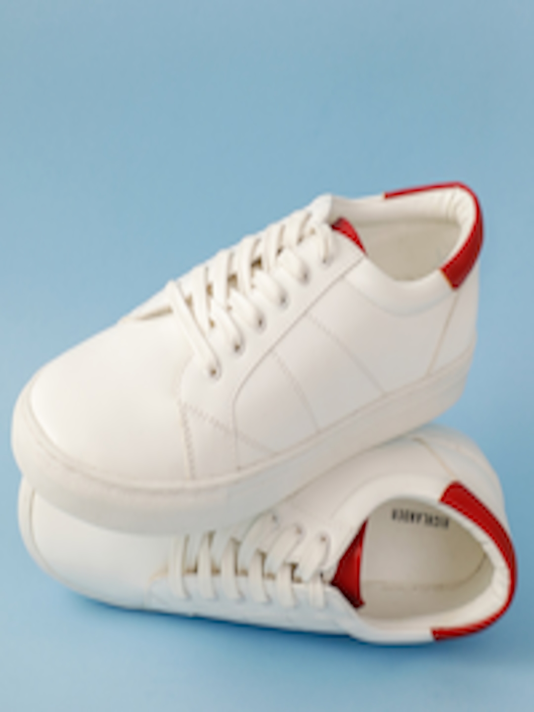Buy HIGHLANDER Men White Solid Leather Sneakers - Casual Shoes for Men ...