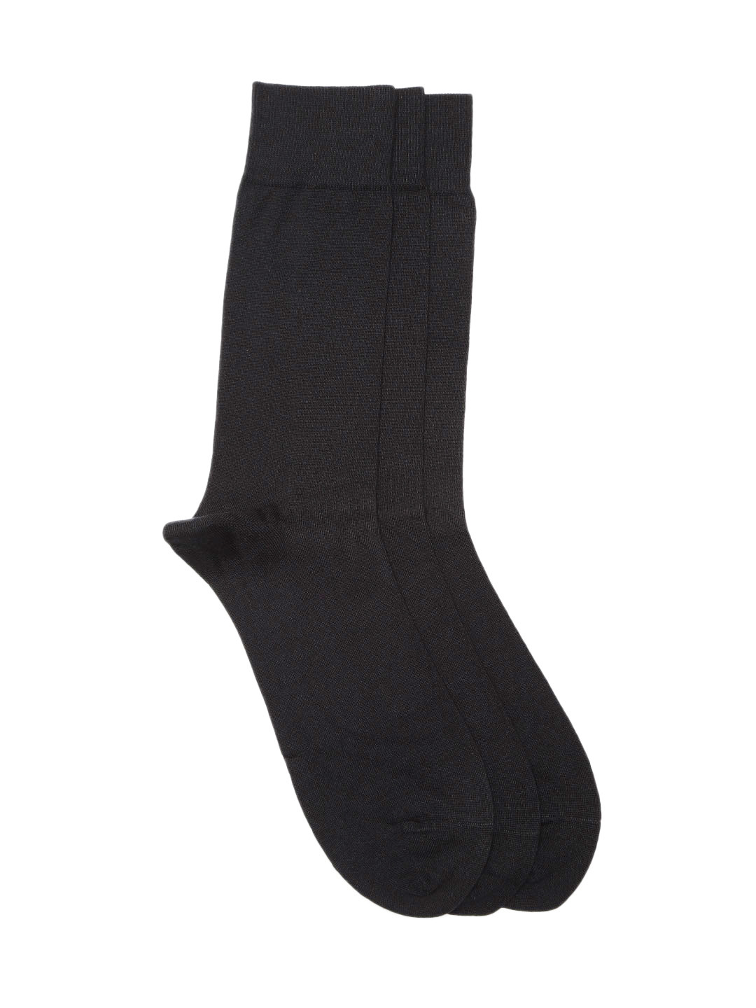 Buy Marks & Spencer Men Pack Of 3 Black Solid Above Ankle Length Socks