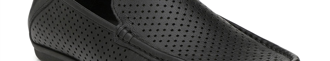 Buy Hitz Men Black Leather Driving Shoes - Casual Shoes for Men ...