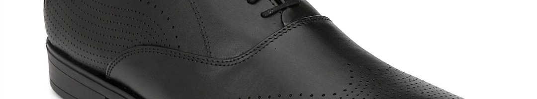 Buy Hitz Men Black Solid Leather Formal Derbys - Formal Shoes for Men ...