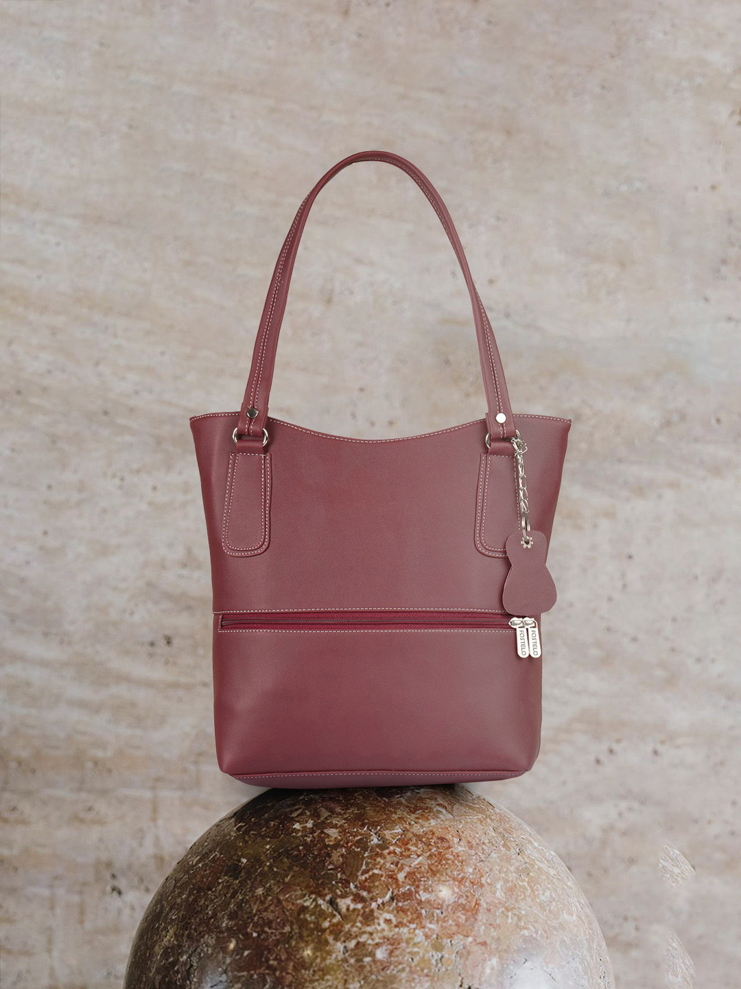 Buy Fostelo Maroon Solid Shoulder Bag Handbags for Women 12766064