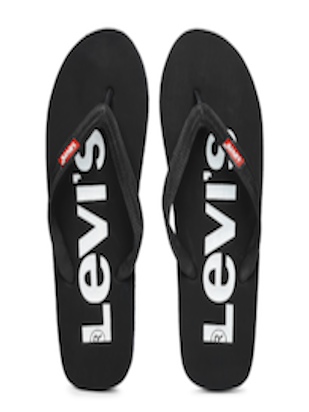 Buy Levi's Men Black Printed Flip Flops - Flip Flops for Men 1278166 ...