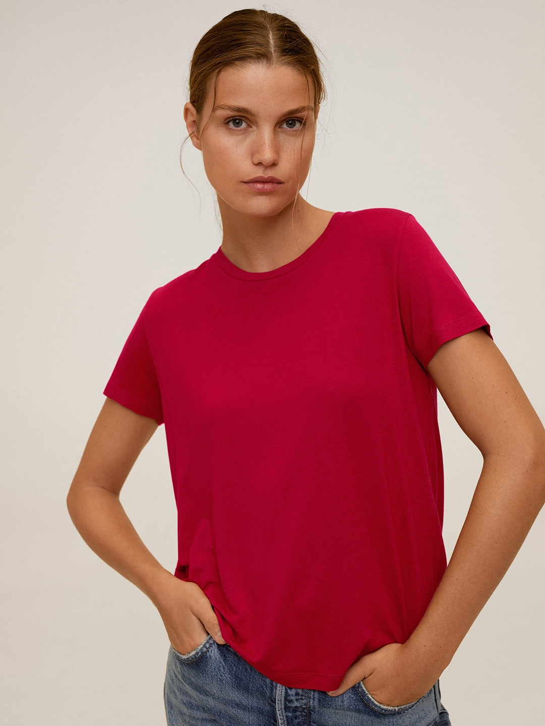 tee shirt a epaulette mango