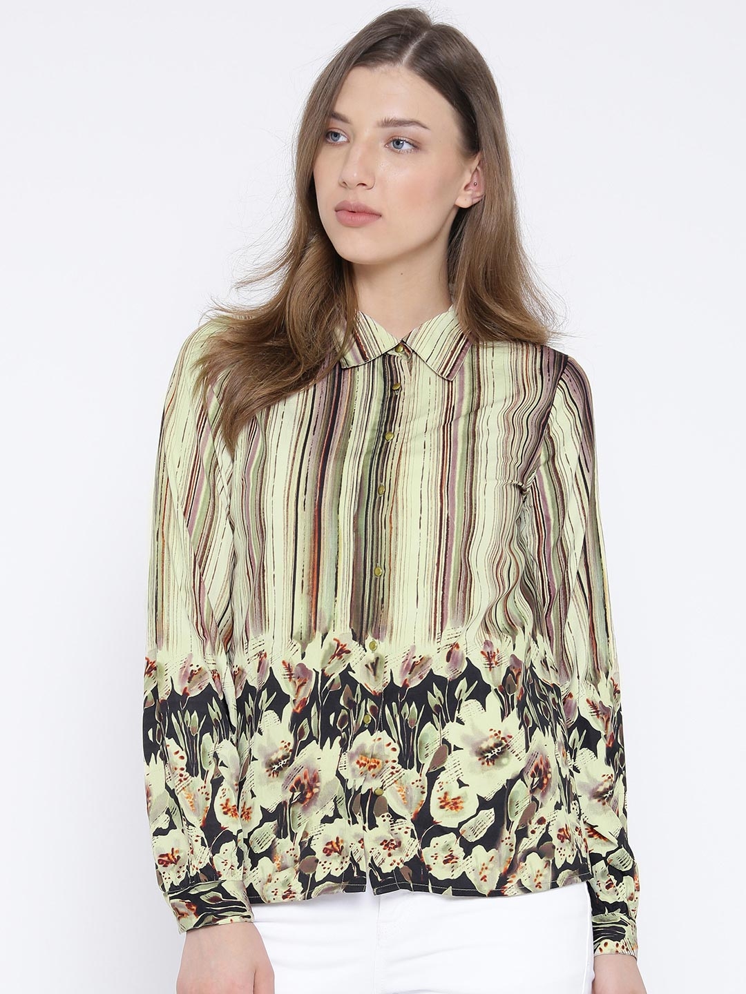 Buy Vero Moda Multicoloured Polyester Printed Shirt - Shirts for Women ...