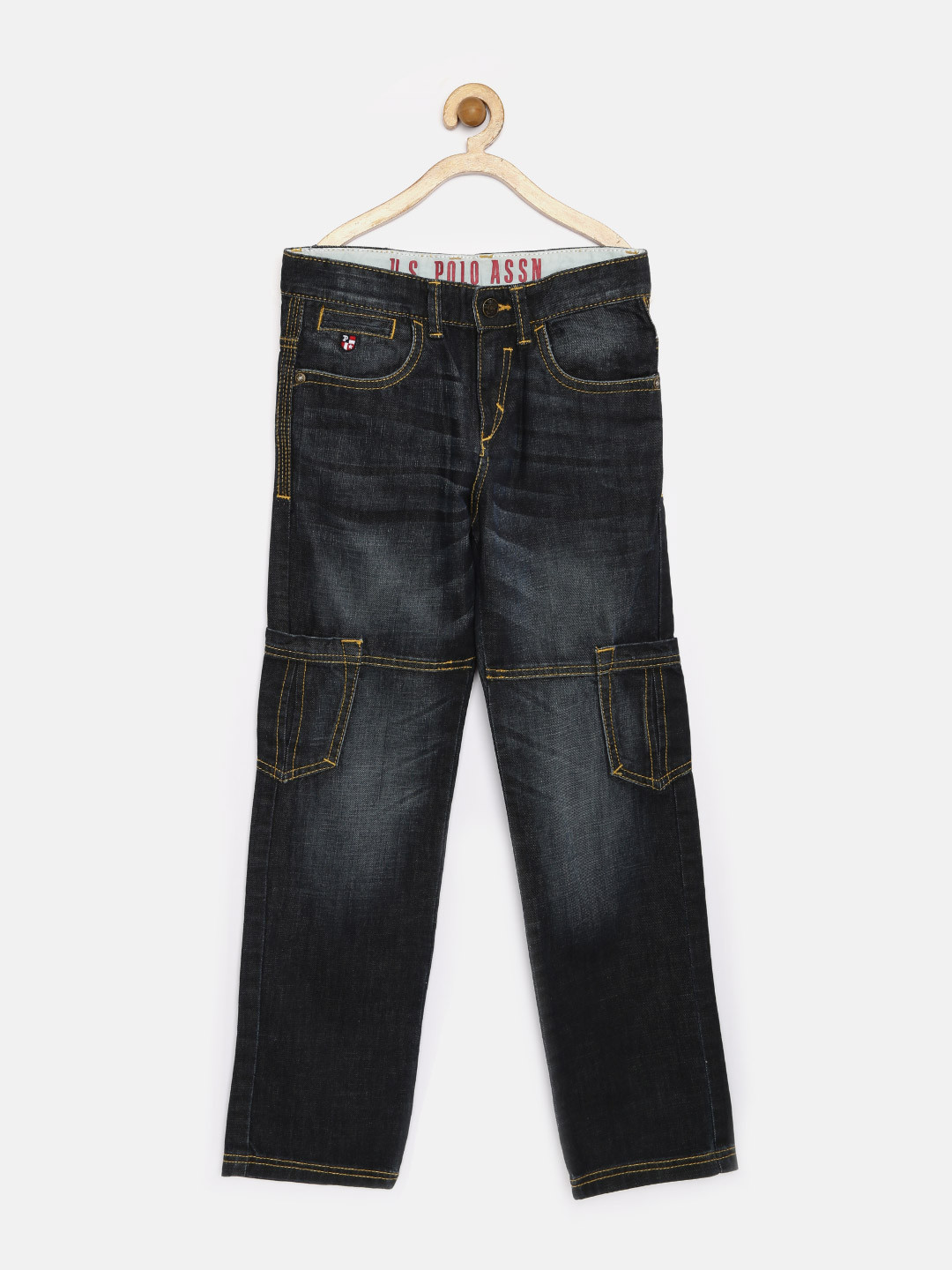 Buy U.S. Polo Assn. Kids Boys Navy Cargo Jeans Jeans for Boys 1280558