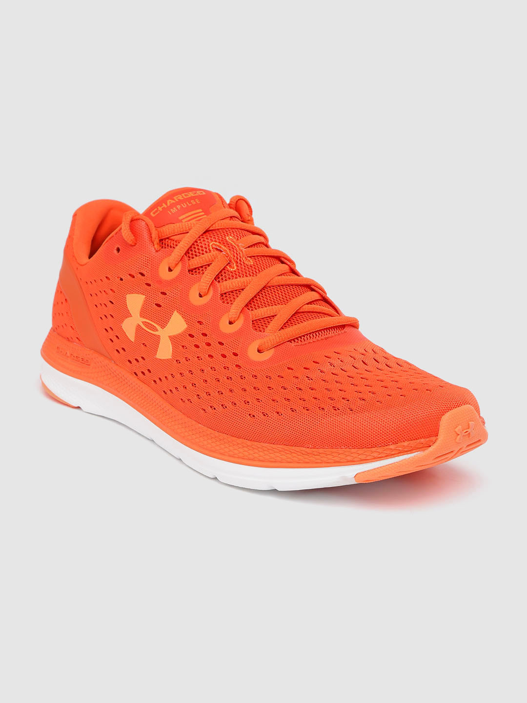 Buy UNDER ARMOUR Men Orange Woven Design Charged Impulse Running Shoes