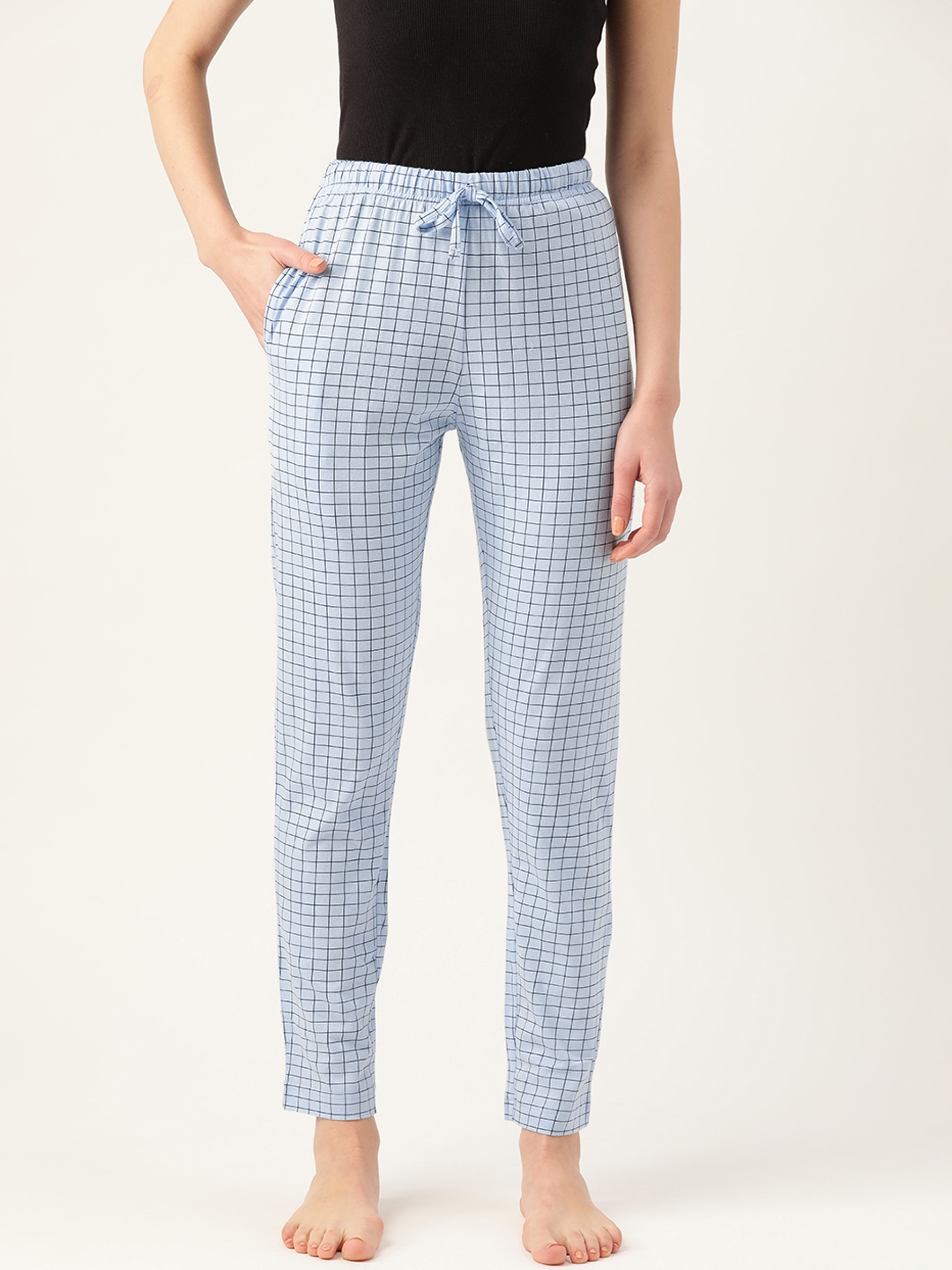 ladies checked lounge pants