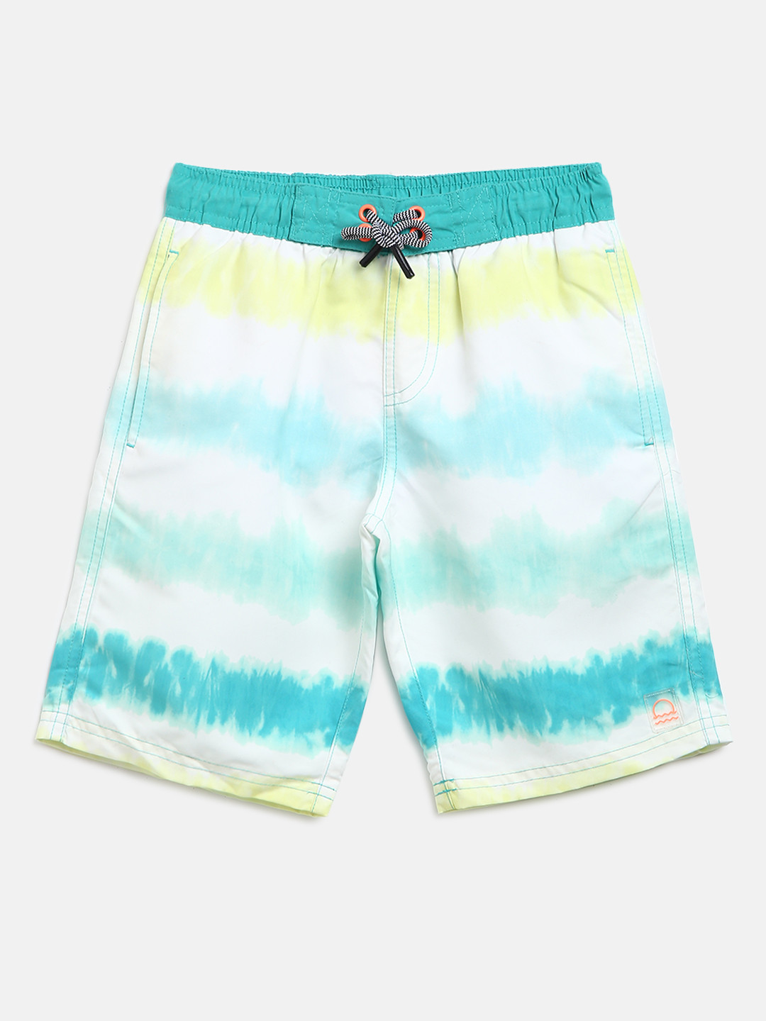 Buy Marks & Spencer Boys Blue & White Striped Regular Fit Shorts With