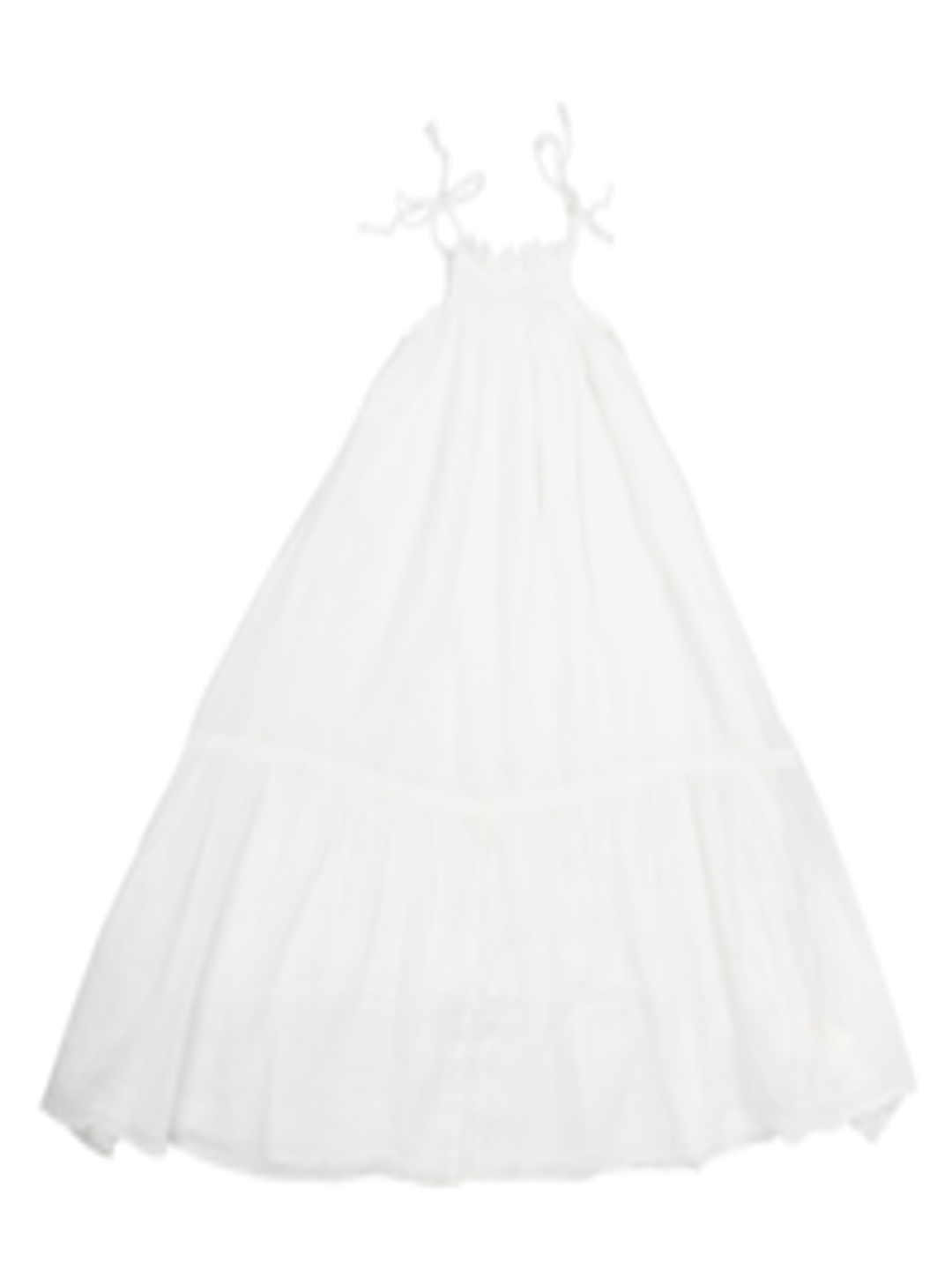 Buy Nino Bambino Girls White Organic Cotton Solid Fit And Flare Dress ...
