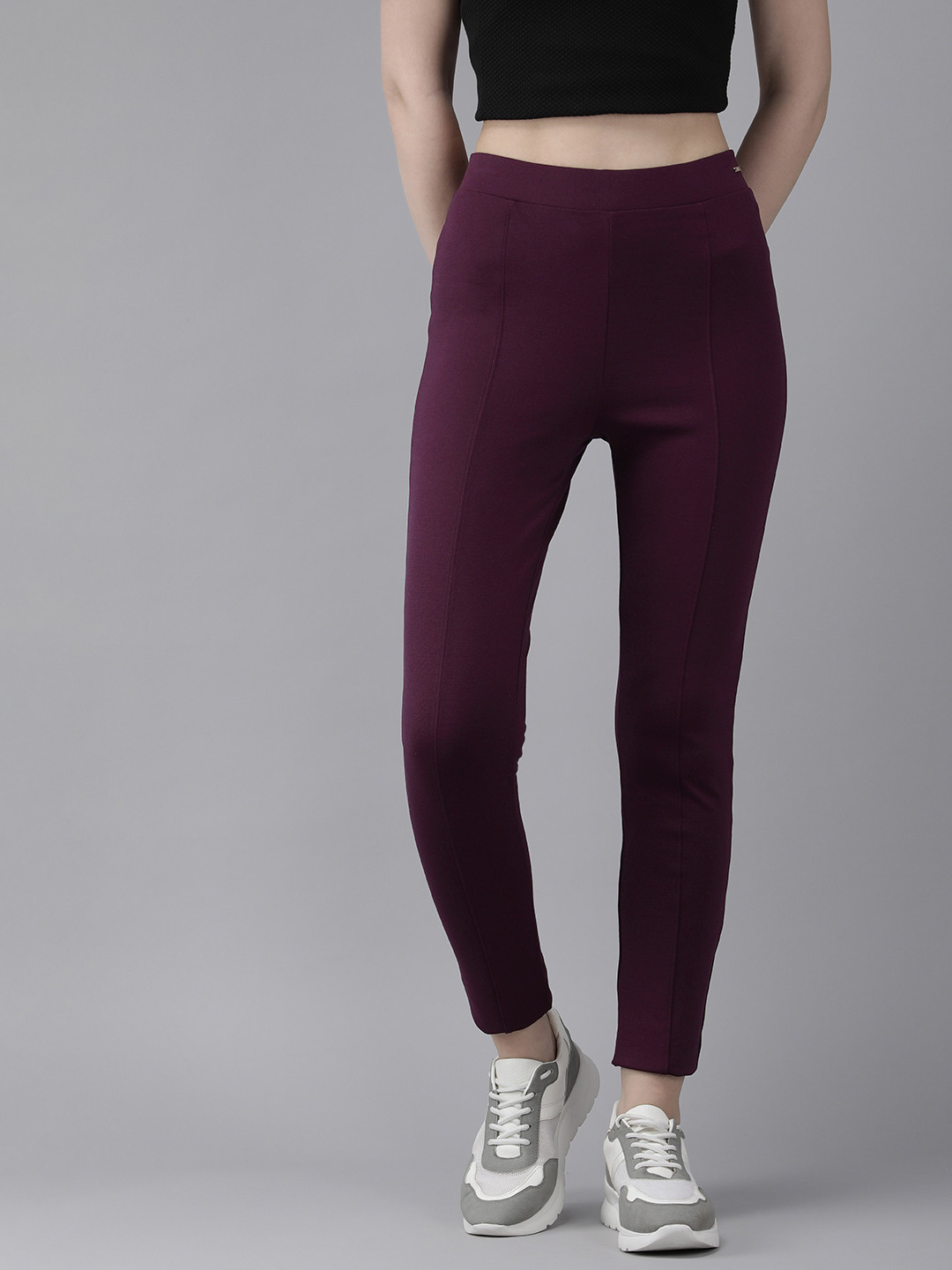 Buy Van Heusen Athleisure 4 Way Stretch Body Hug Treggings Track