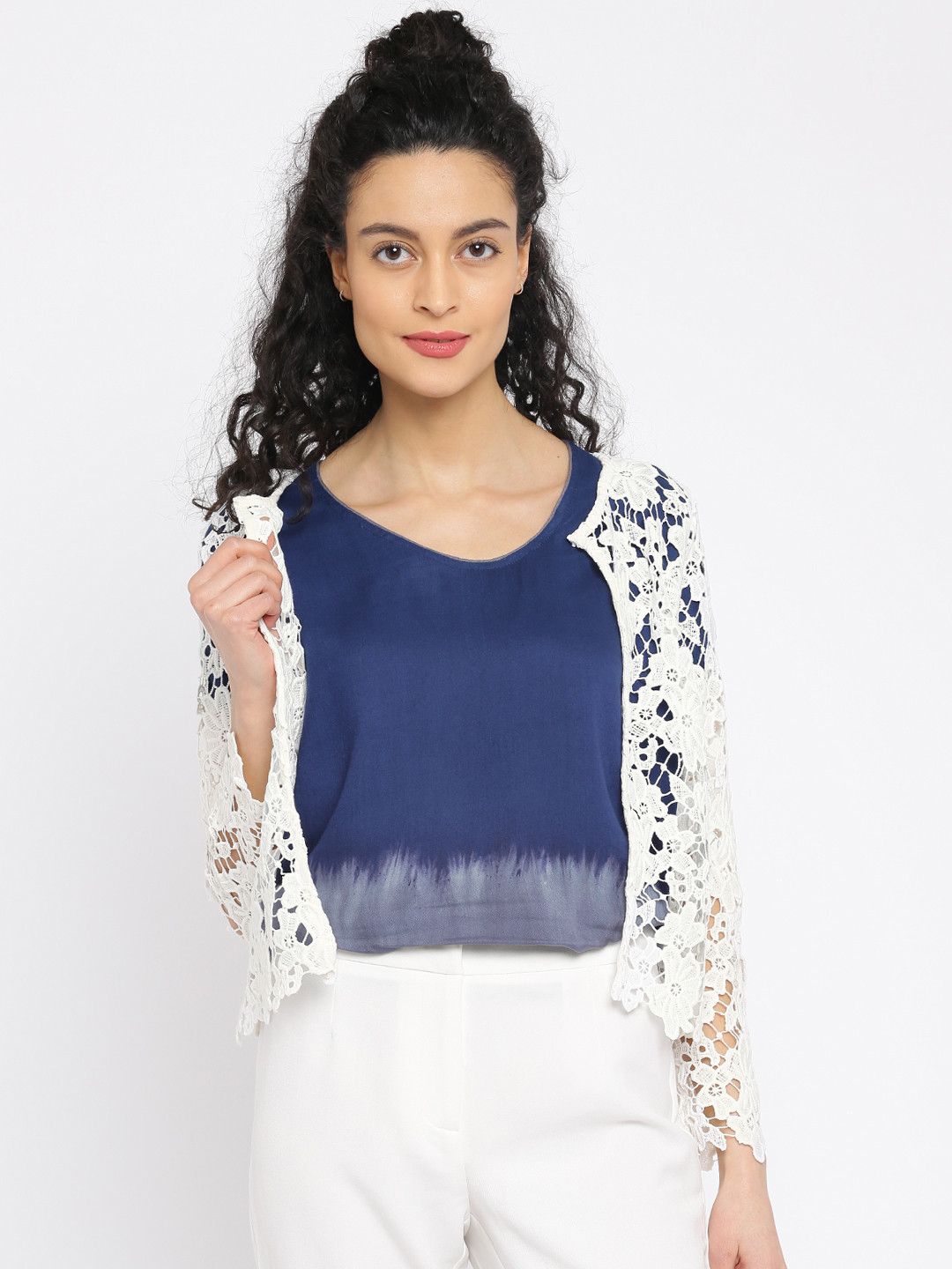 Buy ONLY White Lace Shrug Shrug for Women 1282899 Myntra