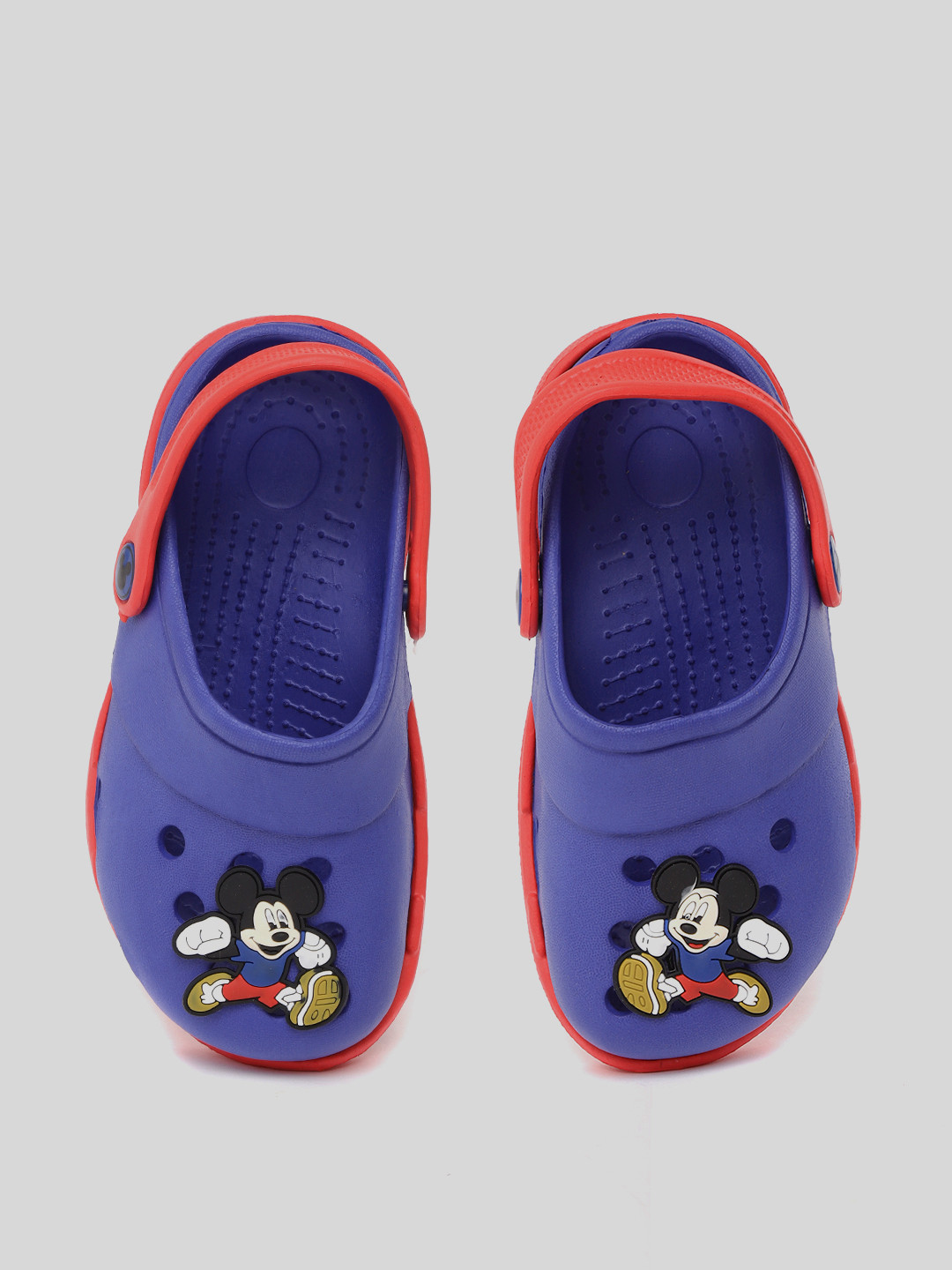 Cute Walk by Babyhug Disney Flip Flops with Back Strap Mickey Mouse Print - Blue main image 1