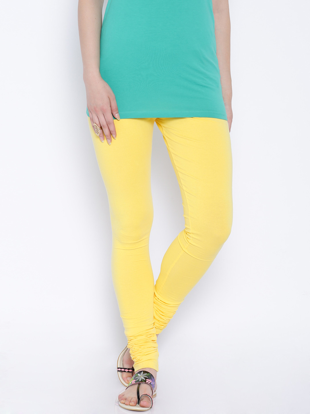 Buy Rangmanch By Pantaloons Yellow Churidar Leggings Leggings for Women 1283485 Myntra