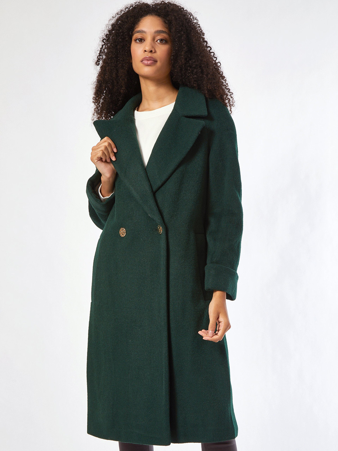Buy DOROTHY PERKINS Women Green Solid Overcoat Coats for Women