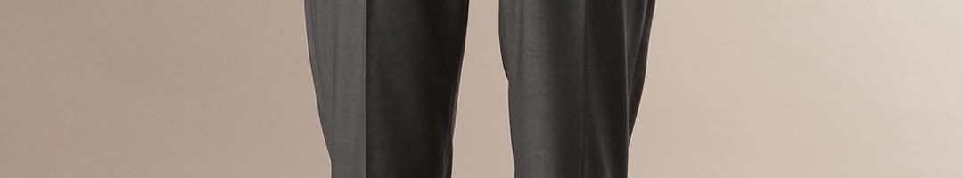 Buy Louis Philippe Charcoal Grey Classic Fit Formal Trousers - Trousers for Men 1284037 | Myntra